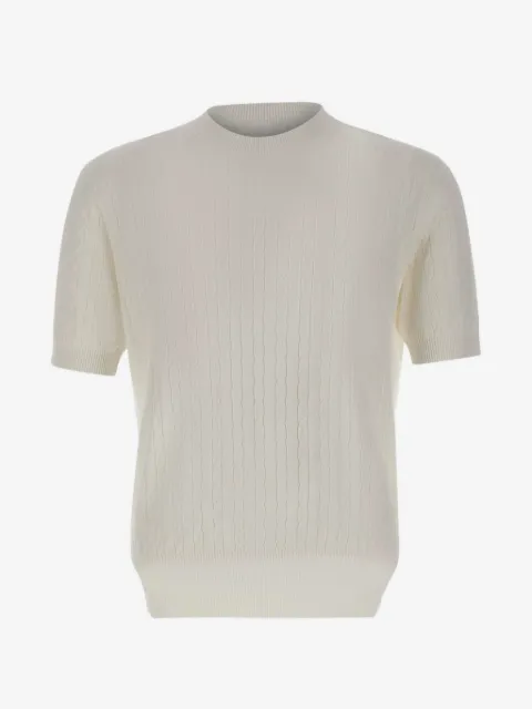 Kangra cable-knit short-sleeve sweater