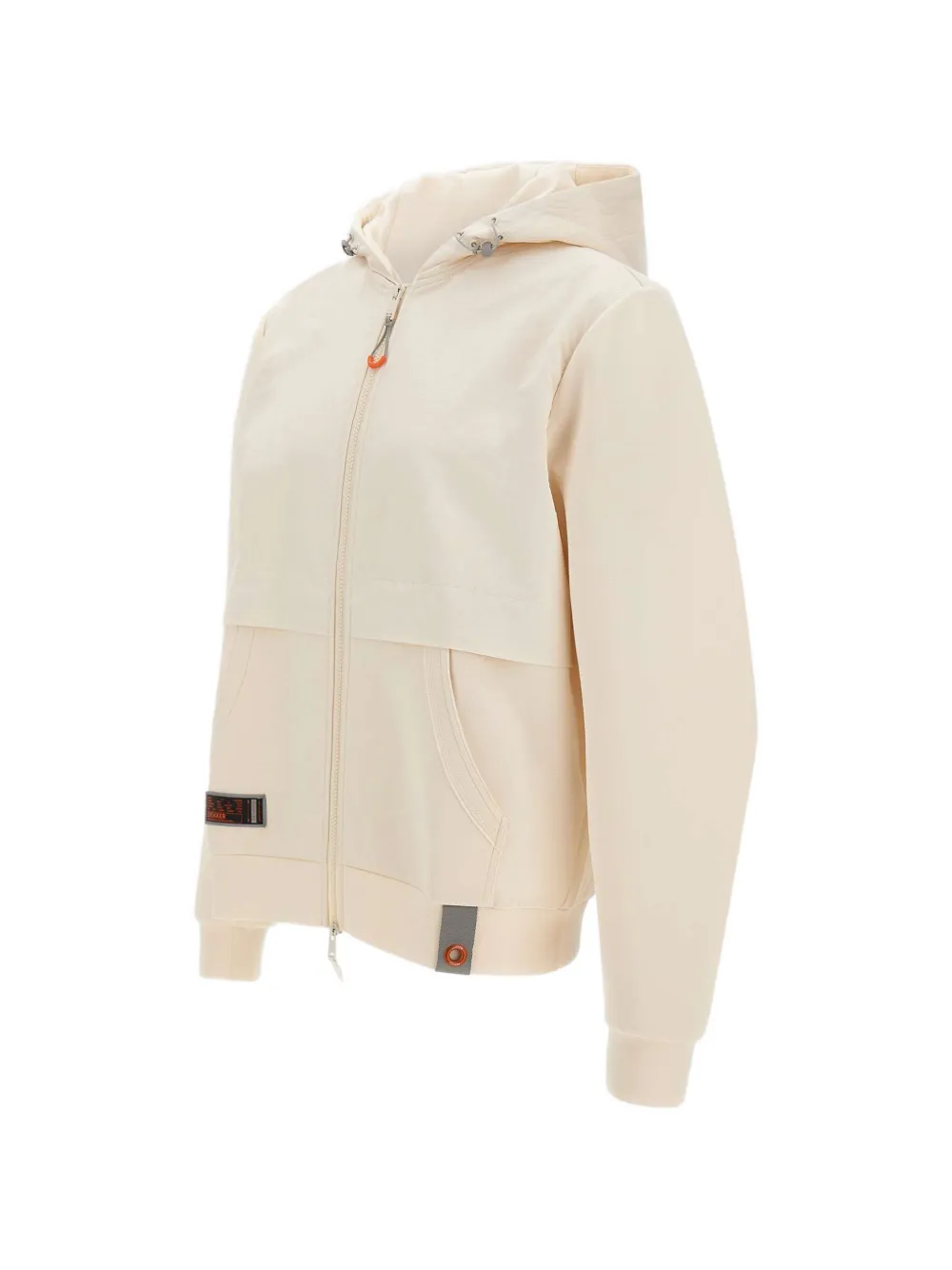  Dekker Drawstring Hooded Zip-fastening Sweatshirt - Neutrals 