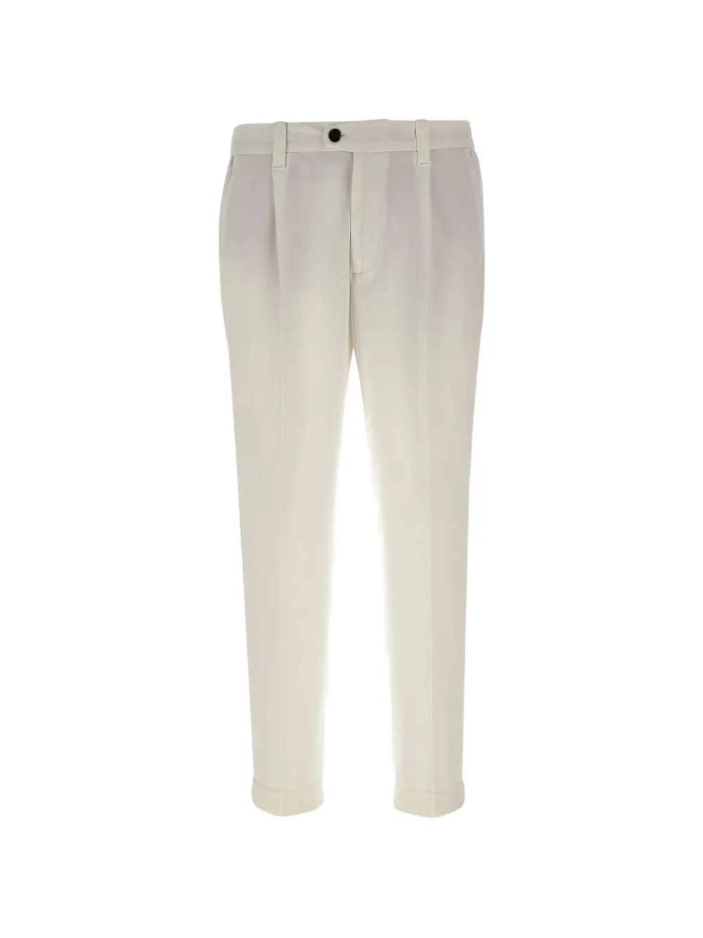 Devore Pleated Cuff Trousers In Neutral