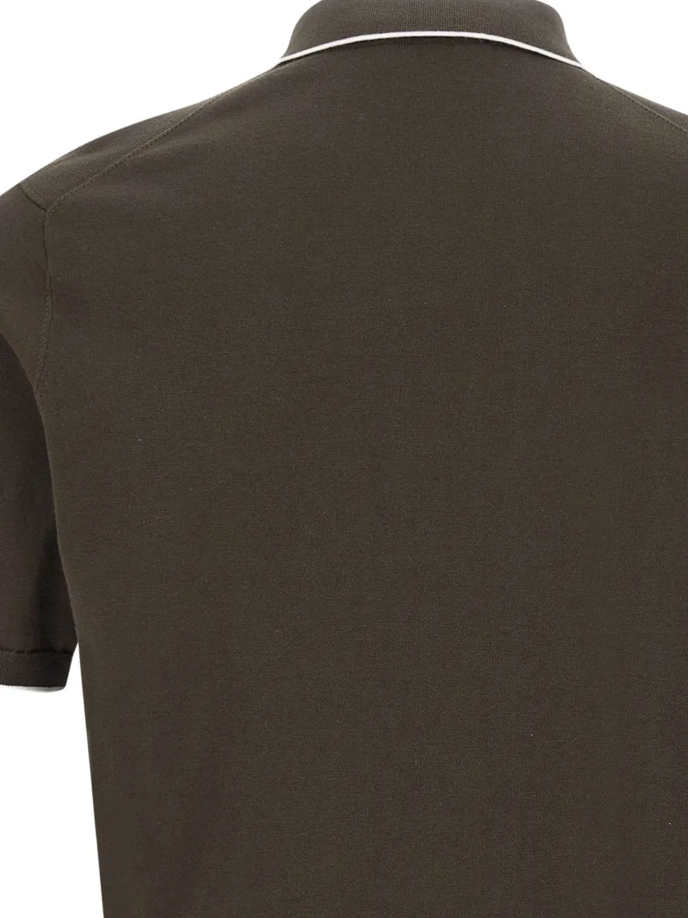 Kangra T-shirt met polokraag en afwerking Bruin