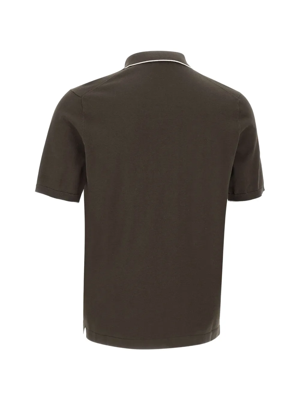 Kangra T-shirt met polokraag en afwerking Bruin