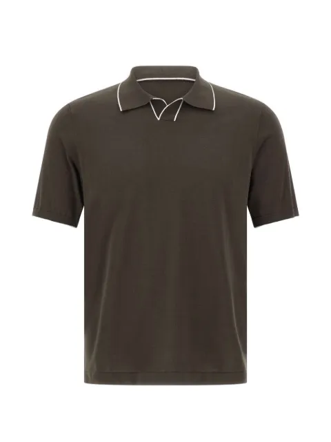 Kangra camiseta con cuello de polo y ribete