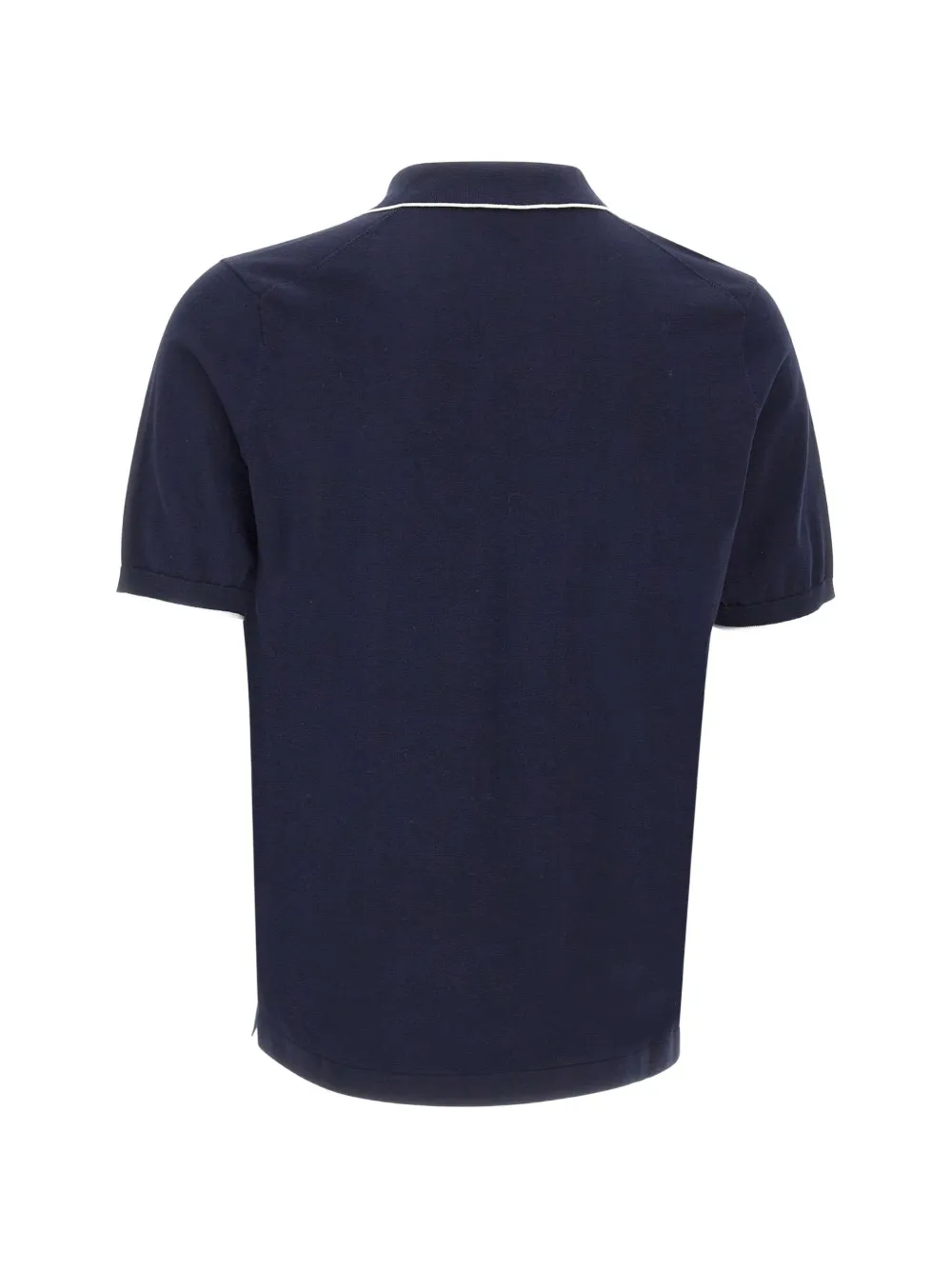 Kangra T-shirt met contrasterende afwerking en polokraag Blauw
