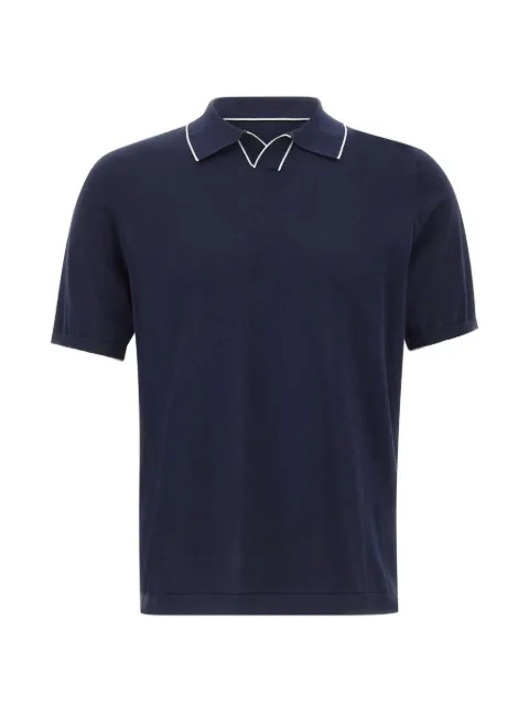 Kangra contrast-trim polo-collar T-shirt