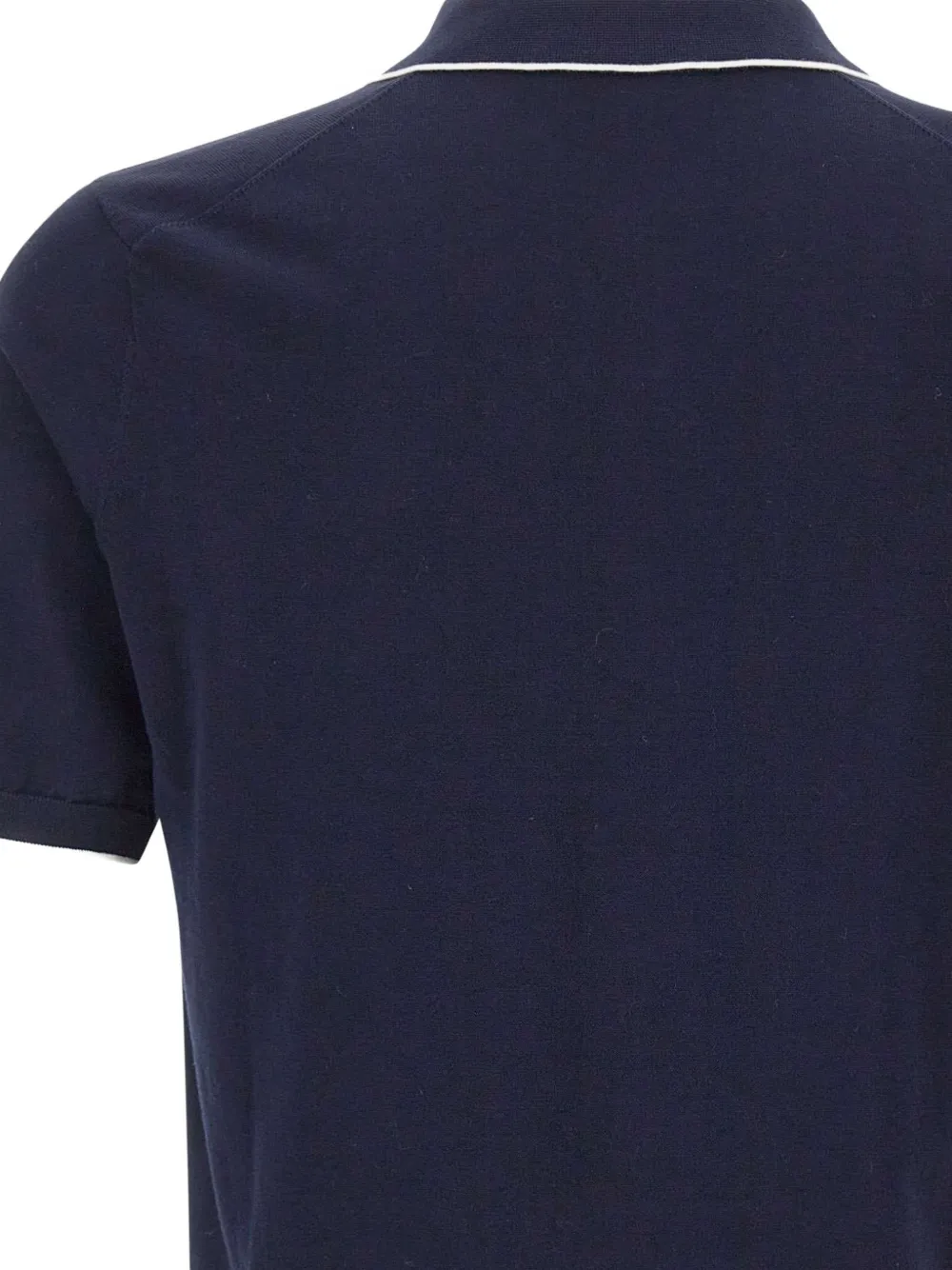 Kangra T-shirt met contrasterende afwerking en polokraag Blauw