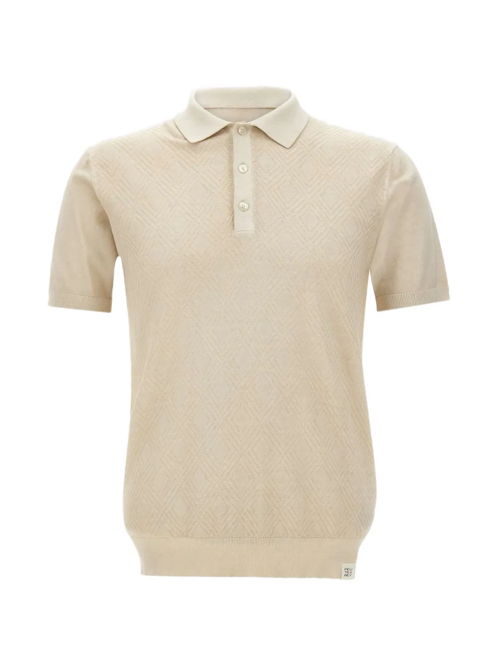 Peuterey diamond-pattern polo shirt - Toni neutri