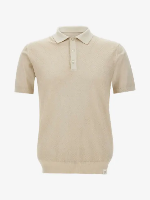 Peuterey diamond-pattern polo shirt