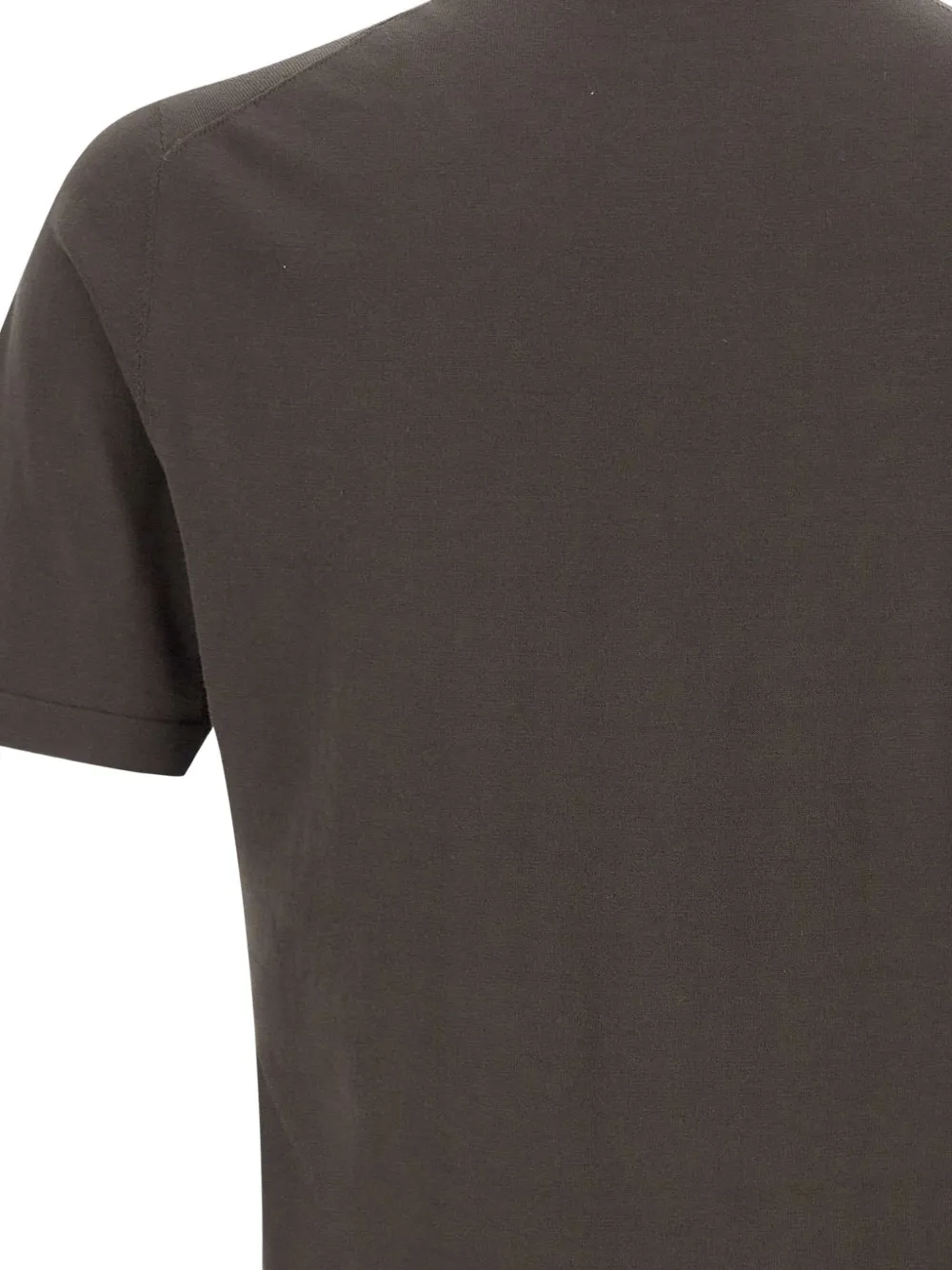 Kangra T-shirt met ronde hals Bruin