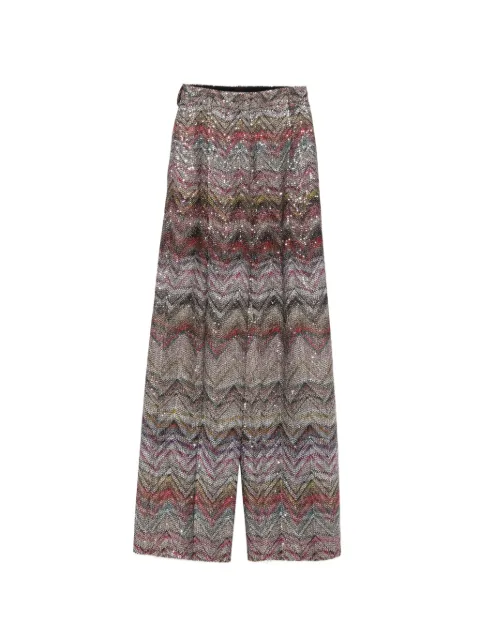 Missoni Pre-Owned chevron-pattern straight trousers