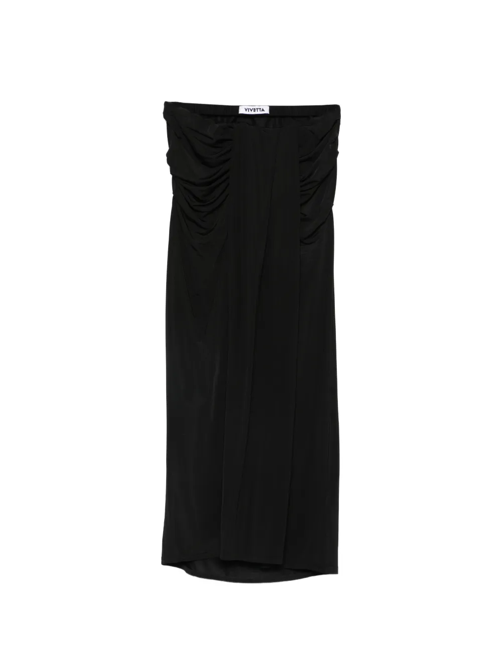 Vivetta draped midi skirt - Nero