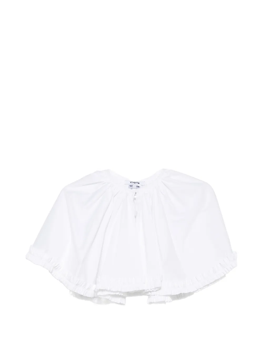 Vivetta ruffled cape - Bianco