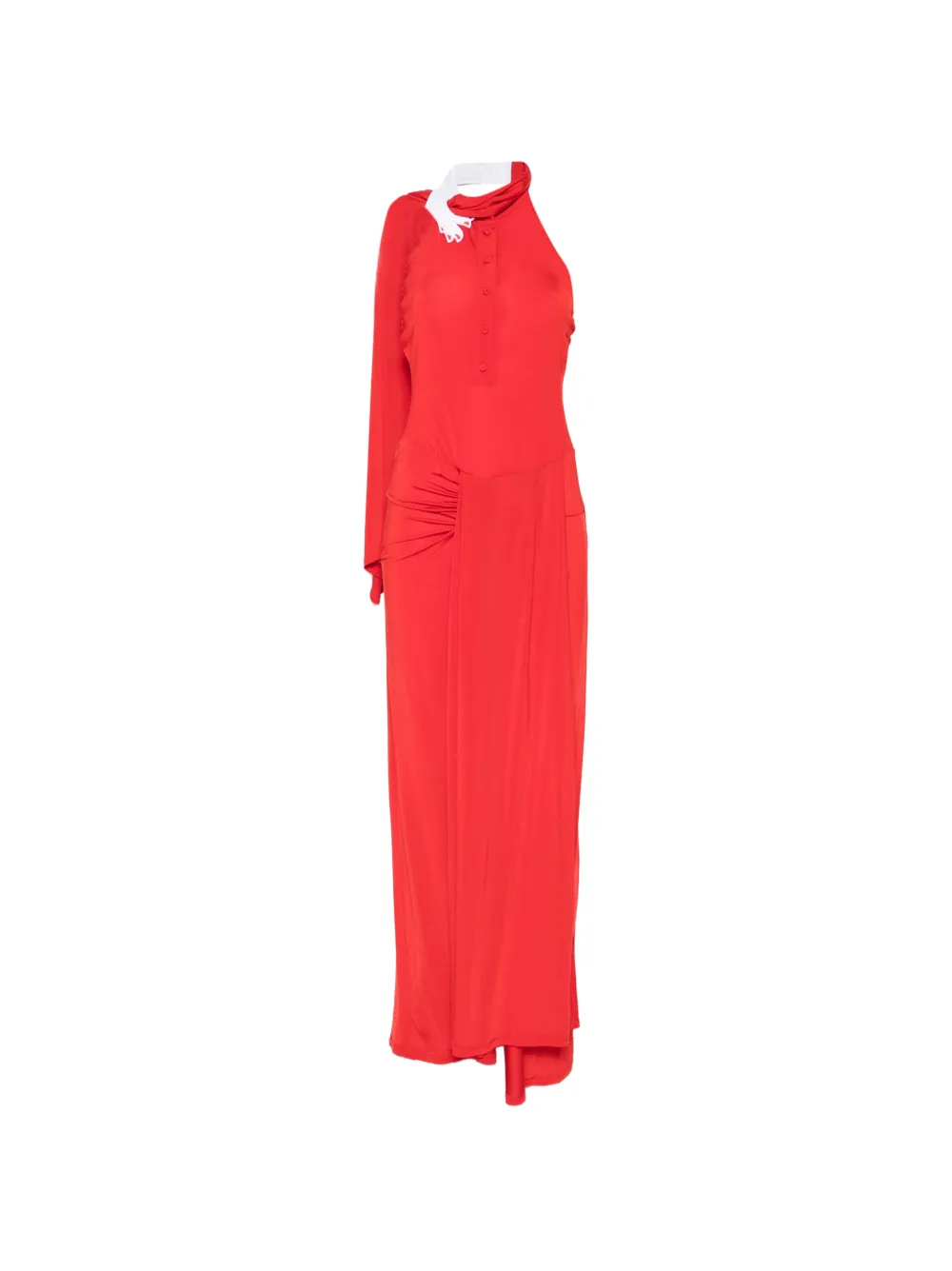 Vivetta halter-neck asymmetrical maxi dress - Rosso