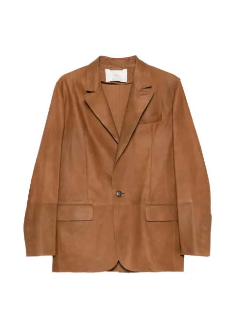 Tela notched-lapel leather blazers