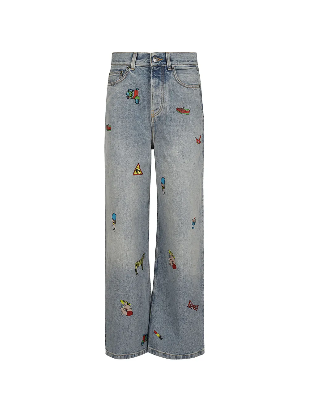 Fiorucci toys-print straight-leg jeans - Blu