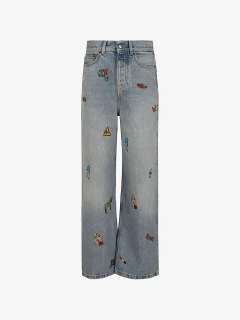Fiorucci toys-print straight-leg jeans