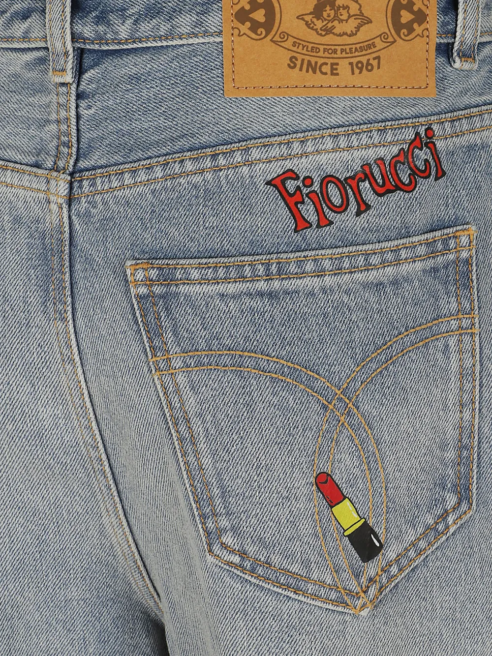 Fiorucci Straight jeans met speelgoedprint Blauw
