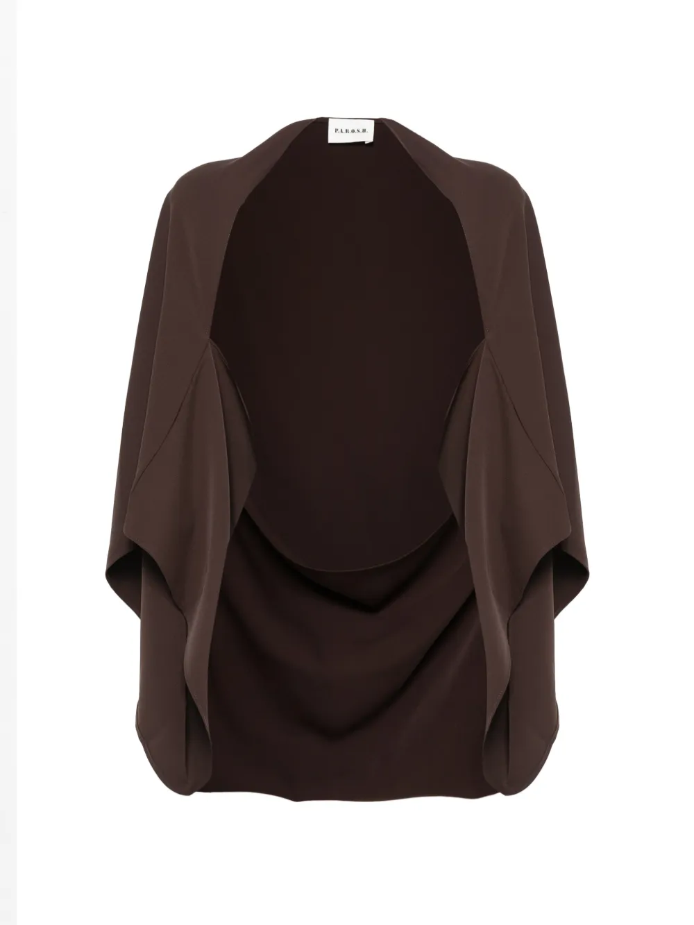P.A.R.O.S.H. Mantella drappeggiata - Marrone
