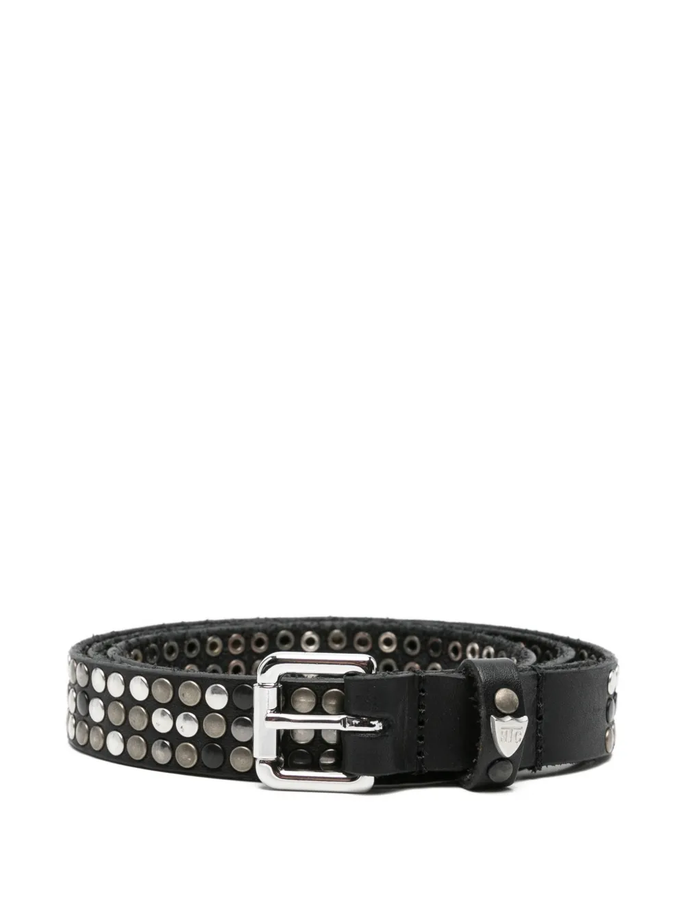Htc Los Angeles studded leather belt - Nero