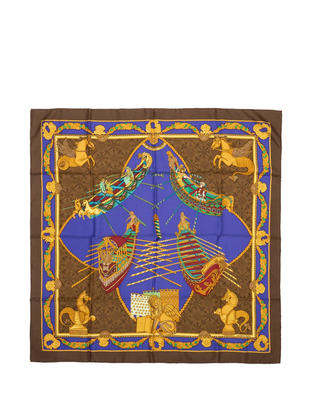 Hermès Pre-Owned silk scarf - Braun