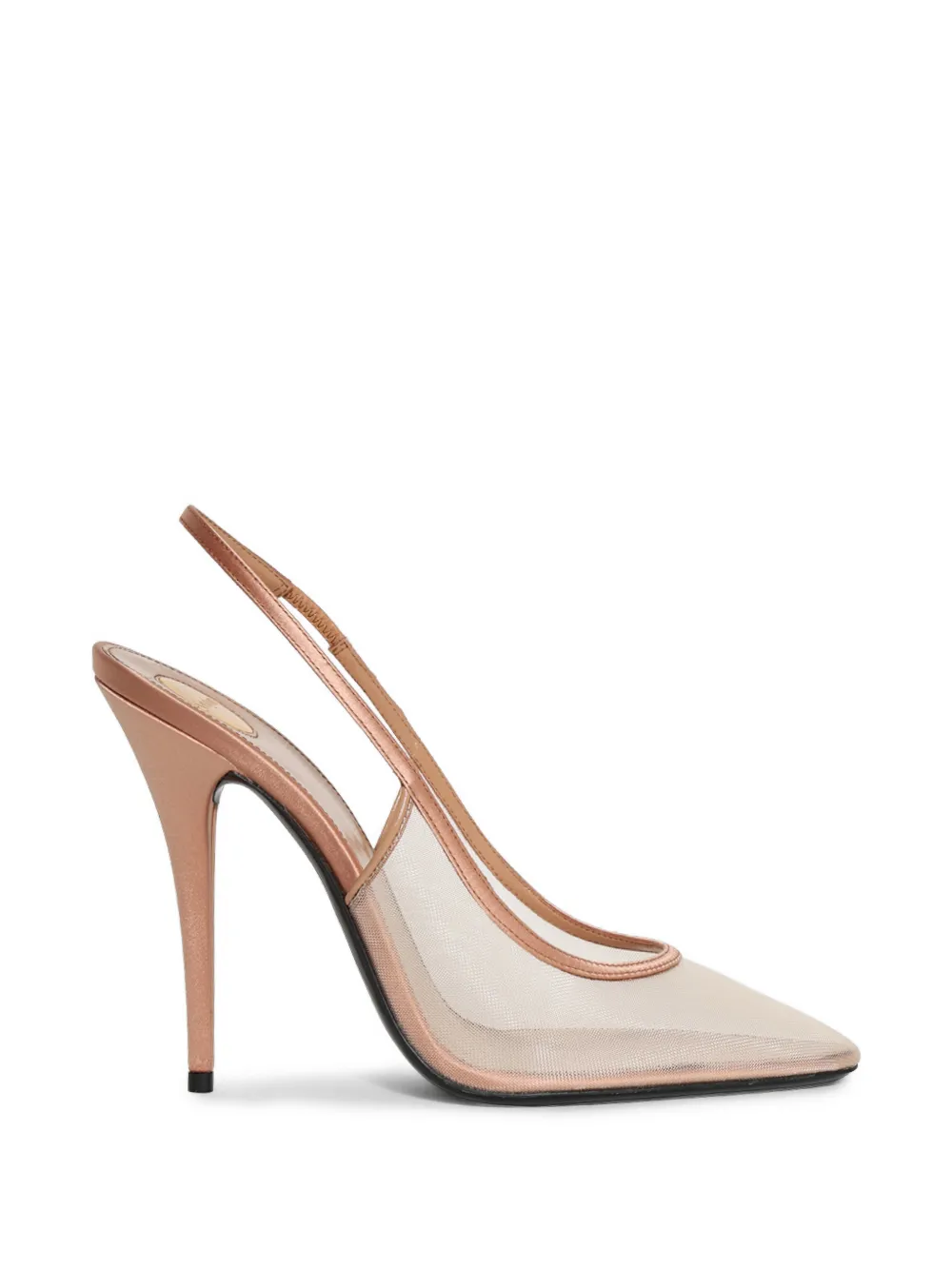 Saint Laurent Anita slingback pumps met mesh Roze