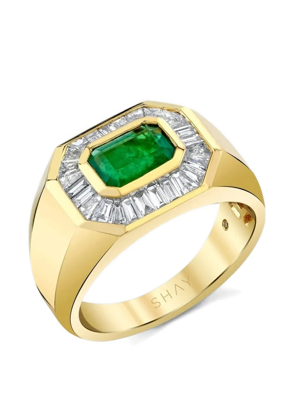 SHAY emerald diamond championship ring