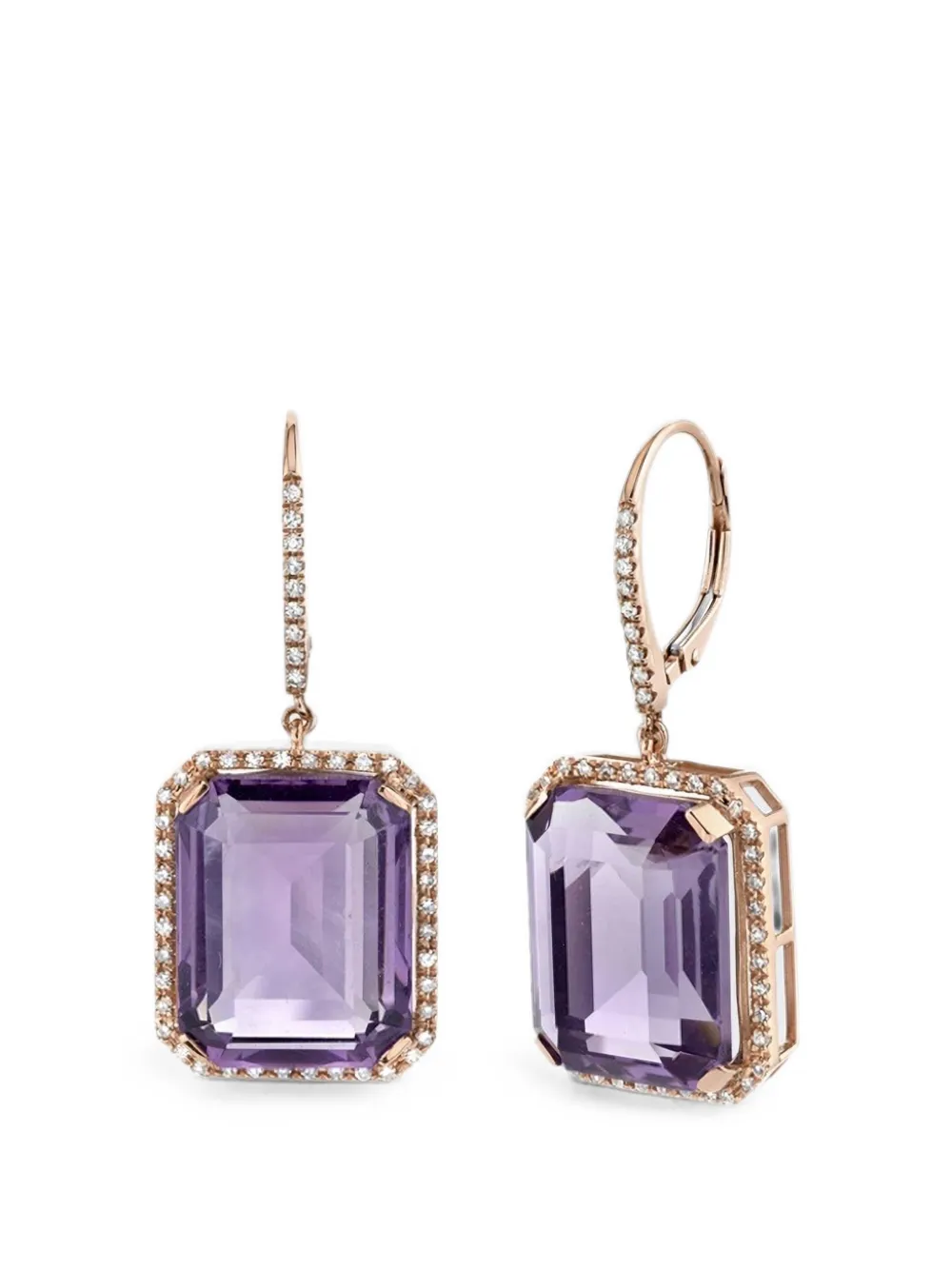 SHAY amethyst and diamond gemstone earrings