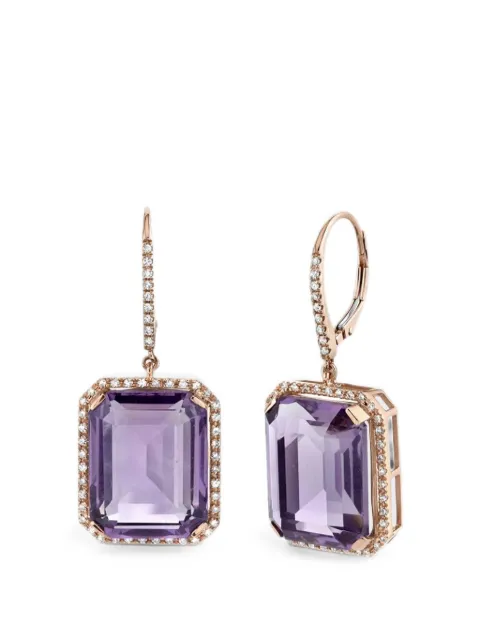 SHAY amethyst and diamond gemstone earrings