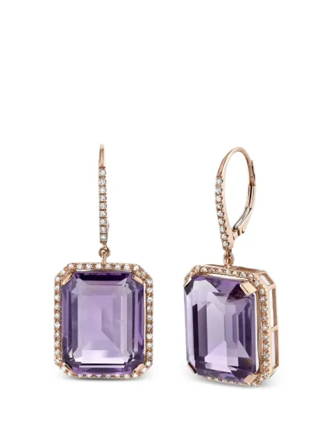 SHAY amethyst and diamond gemstone earrings