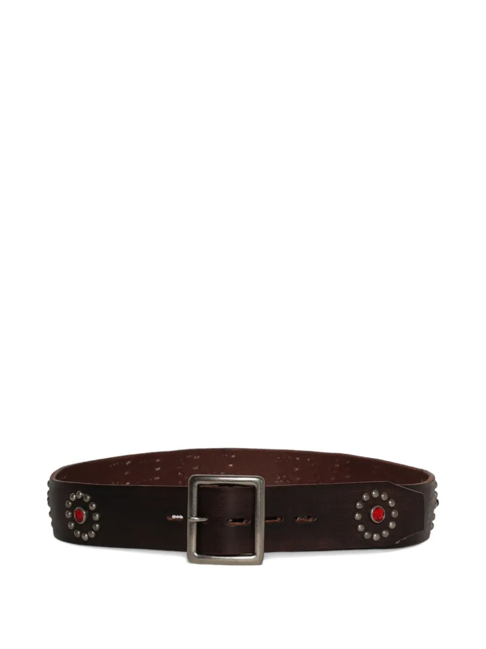 MadeWorn Live Free stud-embellished belt - Marrone