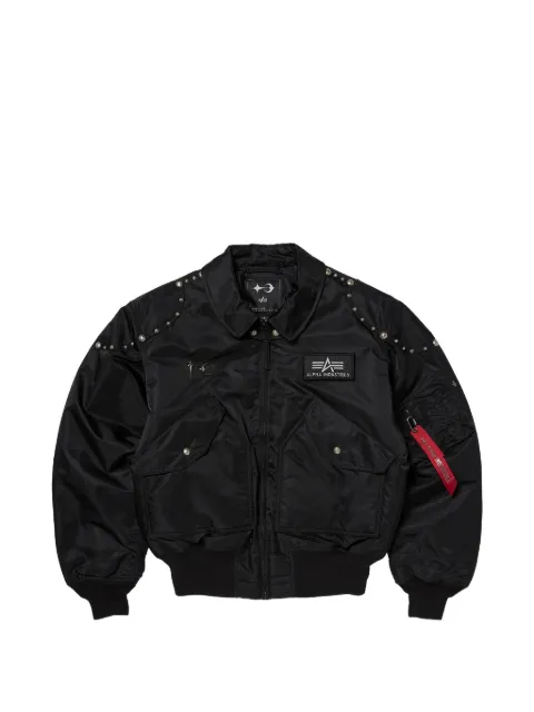 THUG CLUB x Alpha Industries rivet bomber jacket
