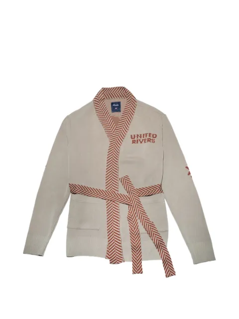 United Rivers Anacostia herringbone tie waist cardigan