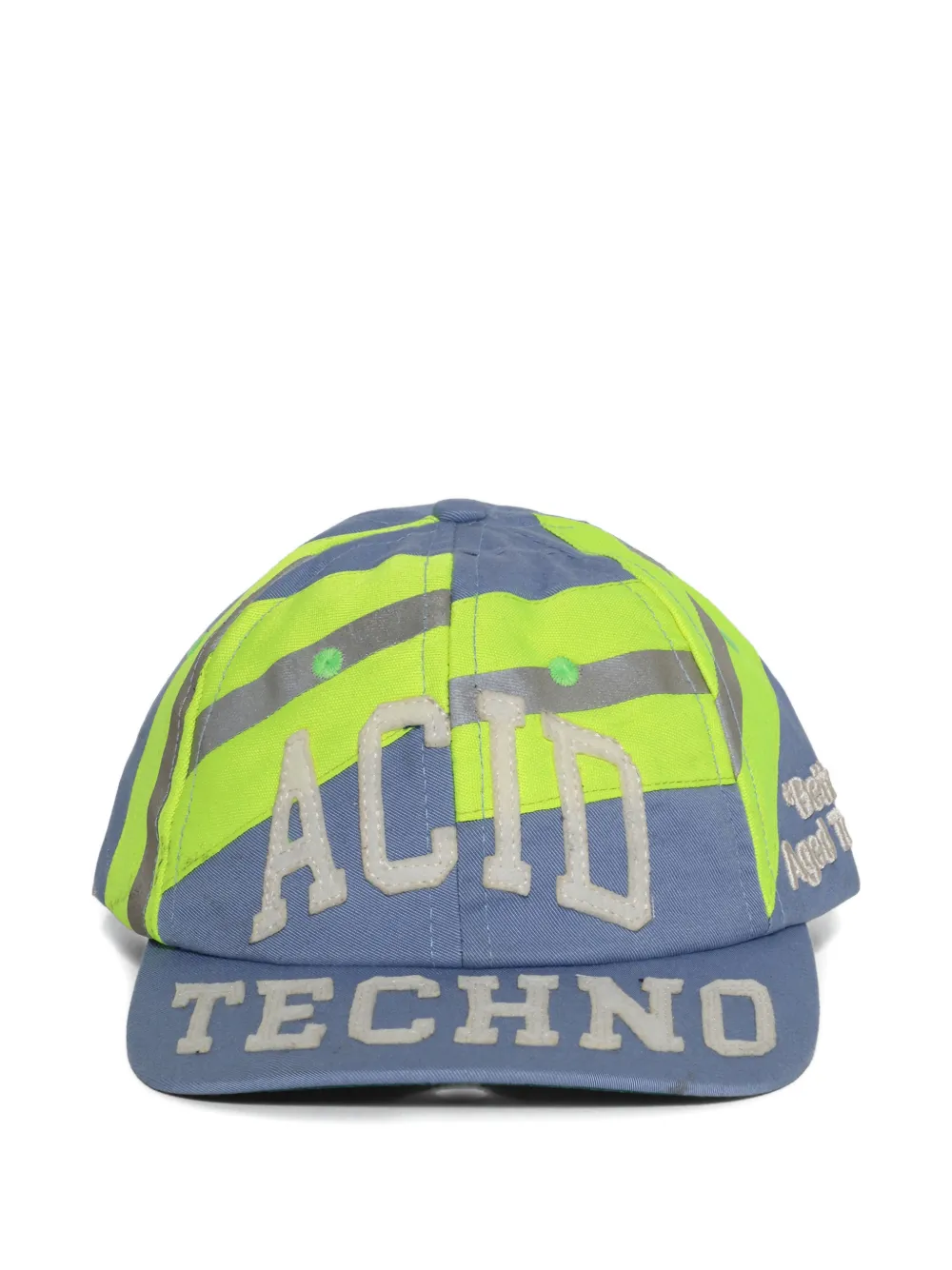 Better with Age striped reconstructed hat - Blu
