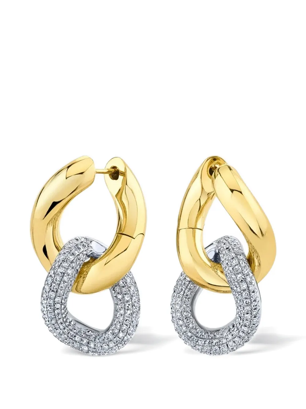 SHAY diamond double-link earrings