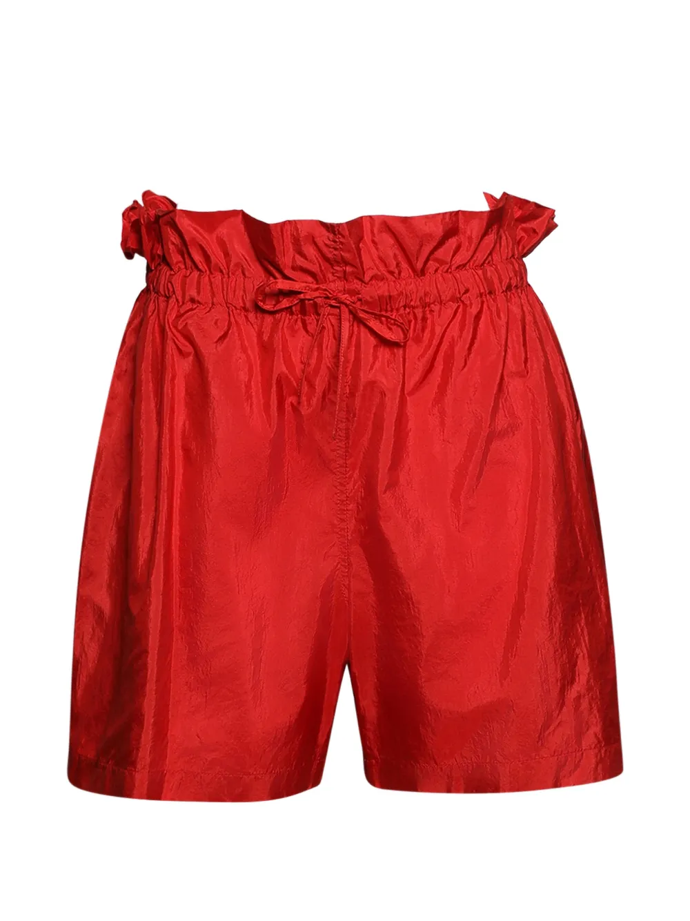 Jil Sander ruffled drawstring shorts - Rosso