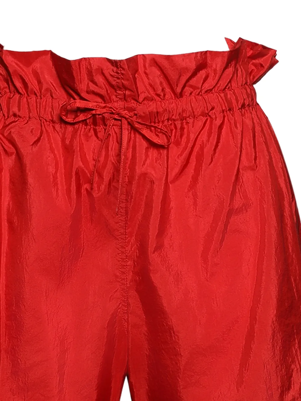  Jil Sander Ruffled Drawstring Shorts - Red 