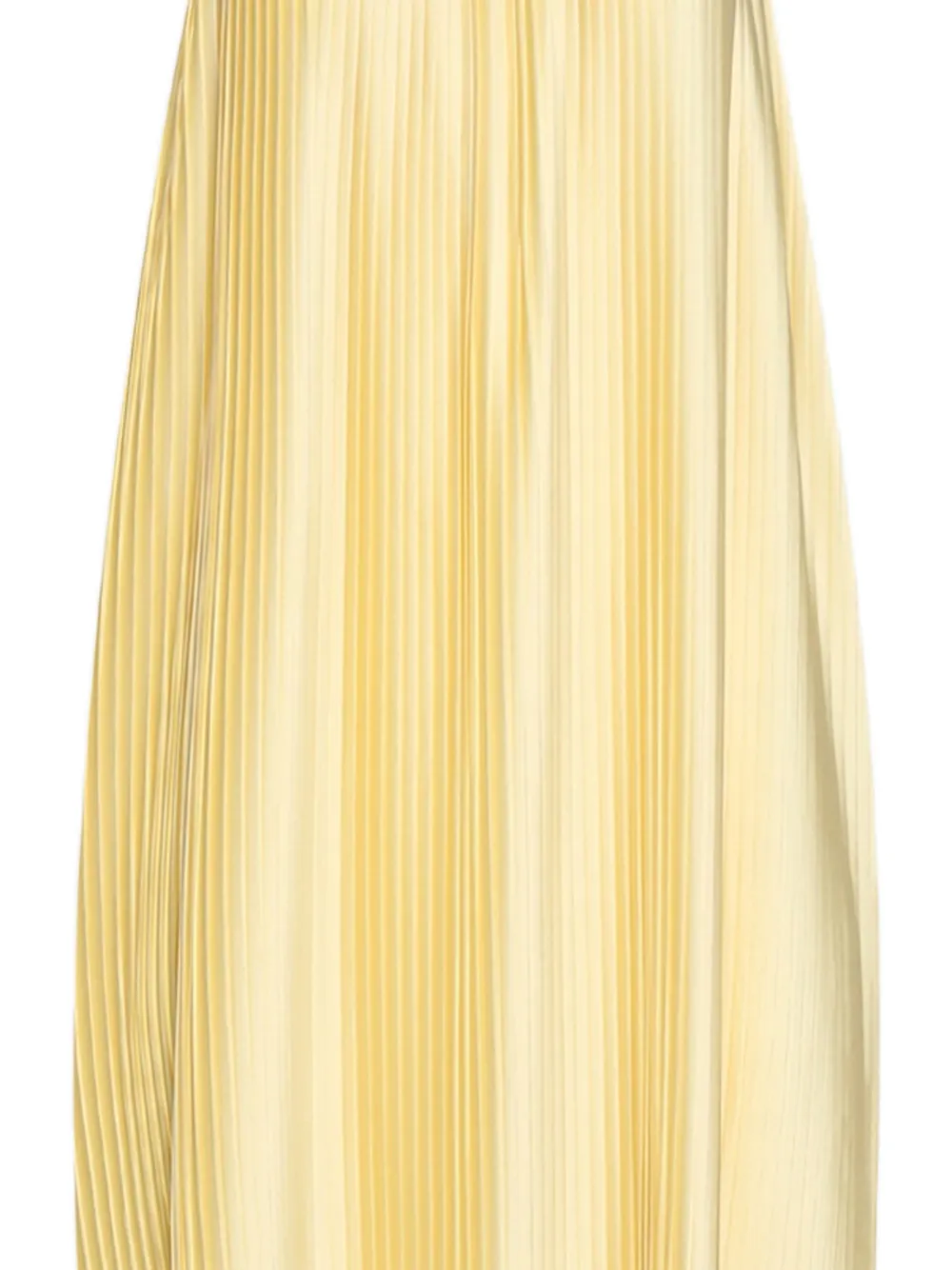  Dima Ayad Spaghetti Strap Pleated Dress - Yellow 