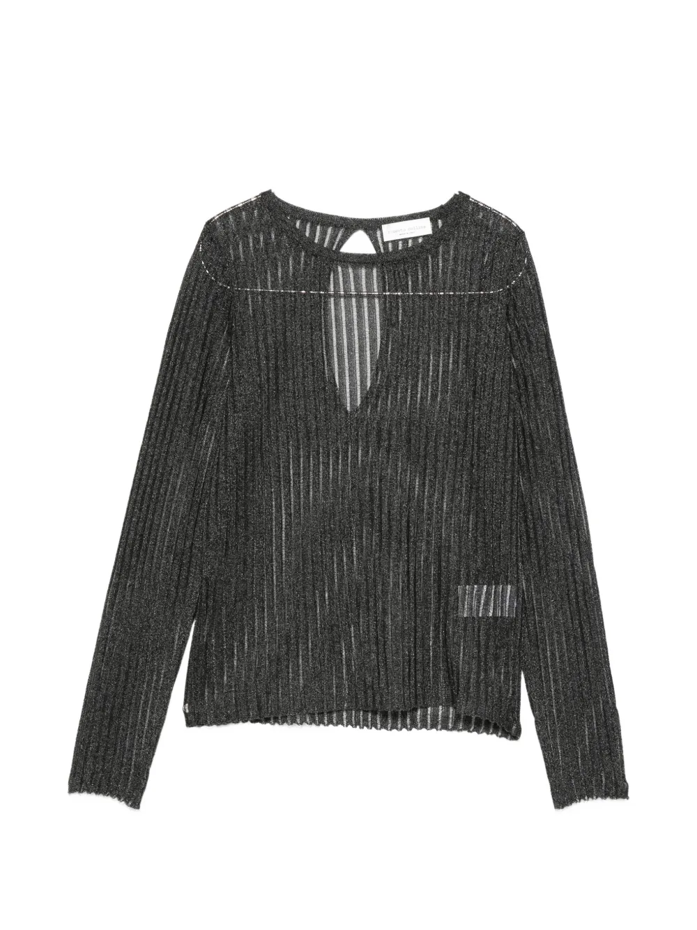 Roberto Collina ribbed-knit cut-out sweater - Grau