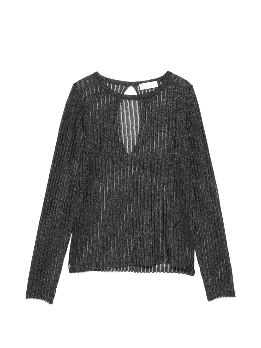 Roberto Collina ribbed-knit cut-out sweater - Grau