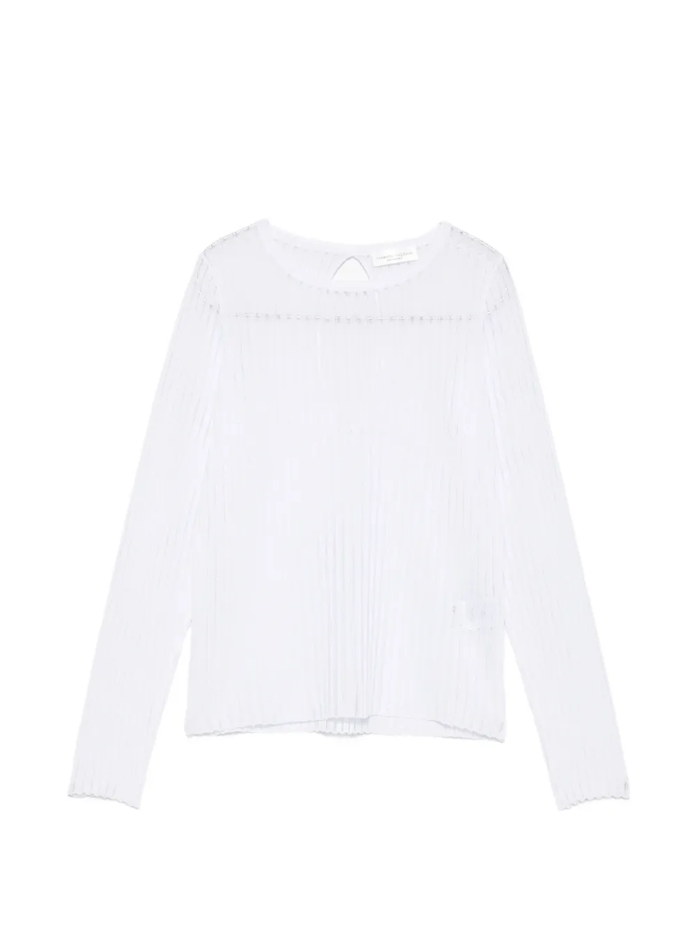 Roberto Collina Ribbed-knit Sweater In White