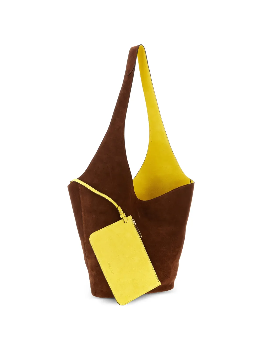  Alberta Ferretti Bucket Suede Shoulder Bag - Brown 