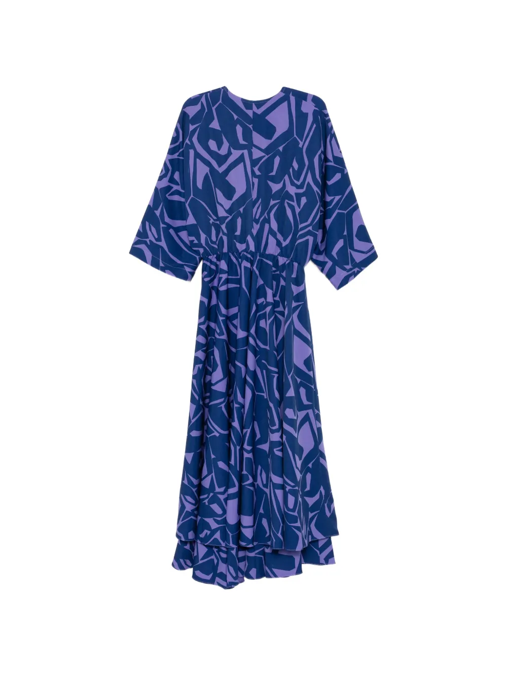 BLAKLACE Jurk met V-hals en geometrische print Paars