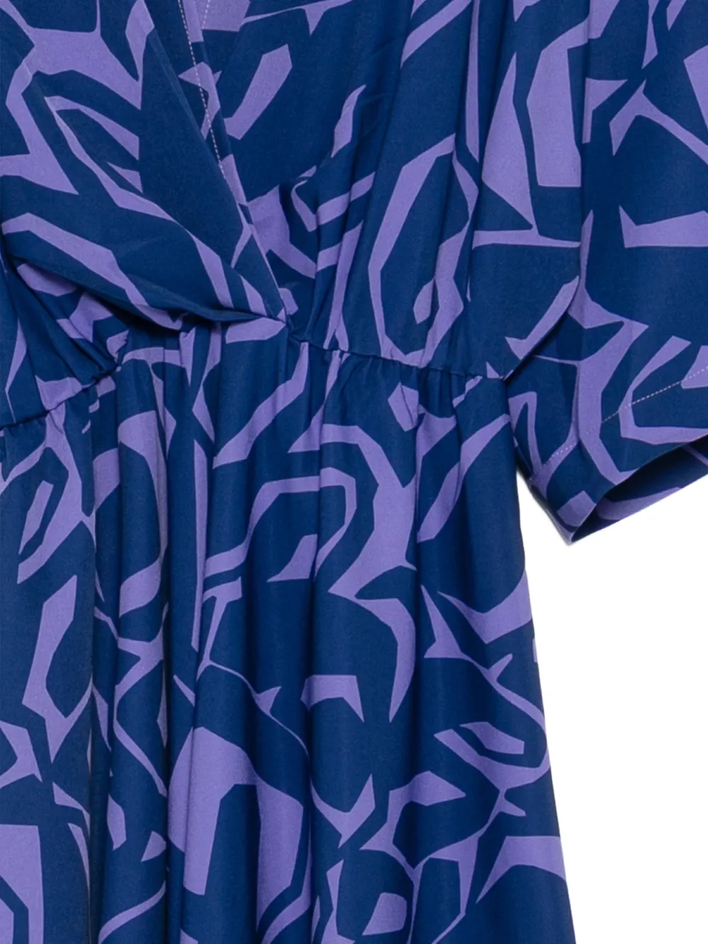 BLAKLACE Jurk met V-hals en geometrische print Paars