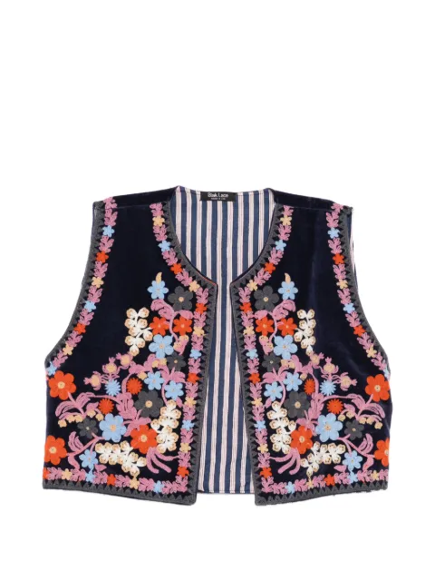 BLAKLACE blouse à fleurs brodées