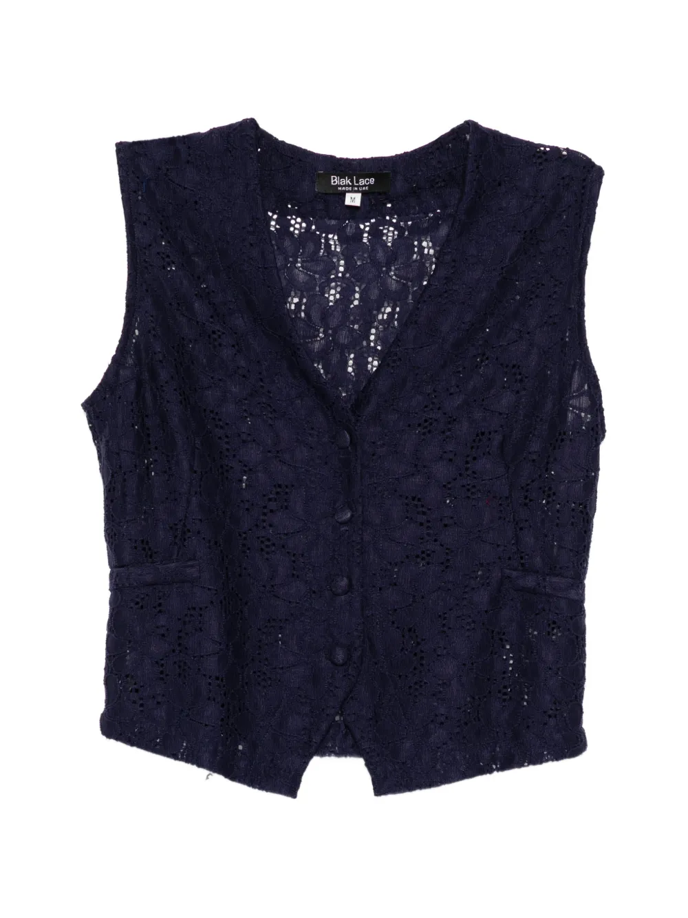 BLAKLACE lace V-neck vest - Blu