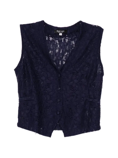 BLAKLACE lace V-neck vest