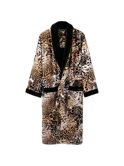 Roberto Cavalli Home jaguar skin-print bath robe