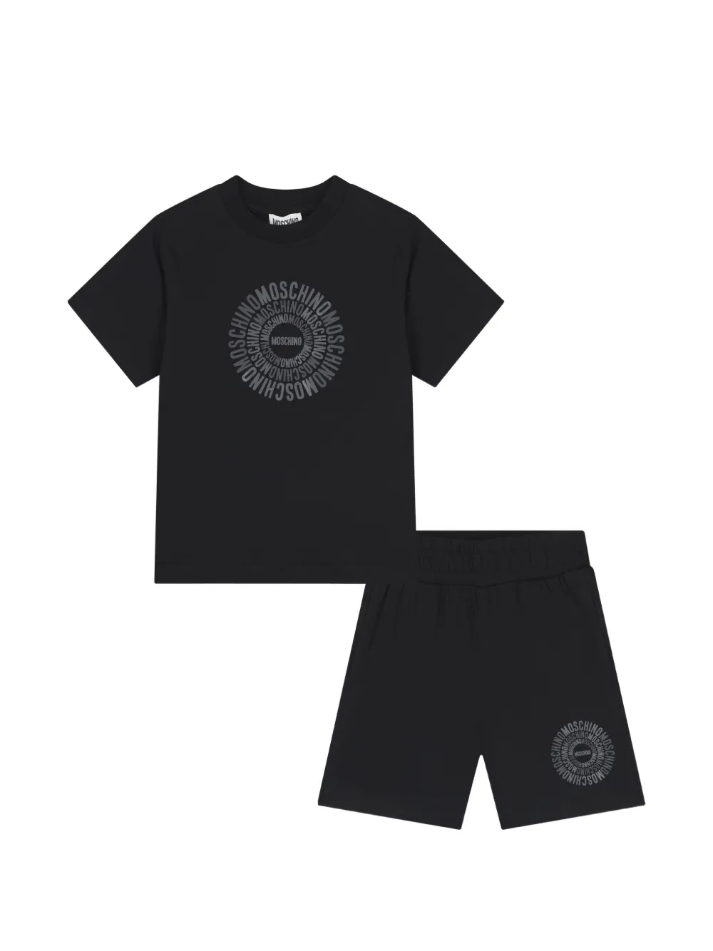 Moschino Kids Tuta sportiva con logo - Nero