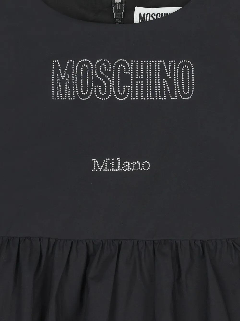 Moschino Kids Jurk met ruches Zwart