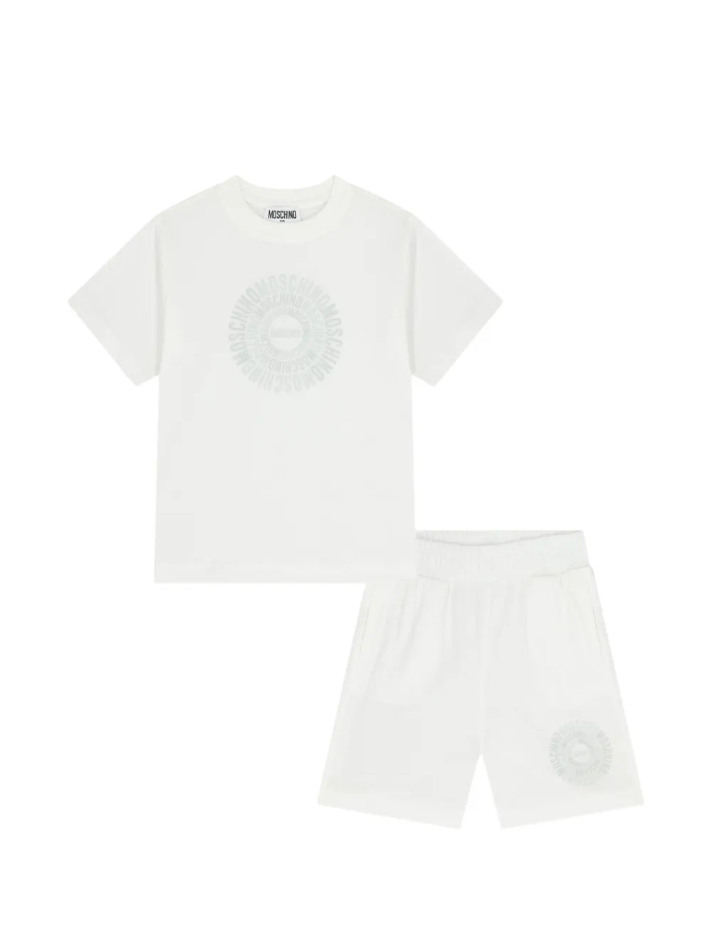 Moschino Kids Tuta sportiva con logo - Bianco