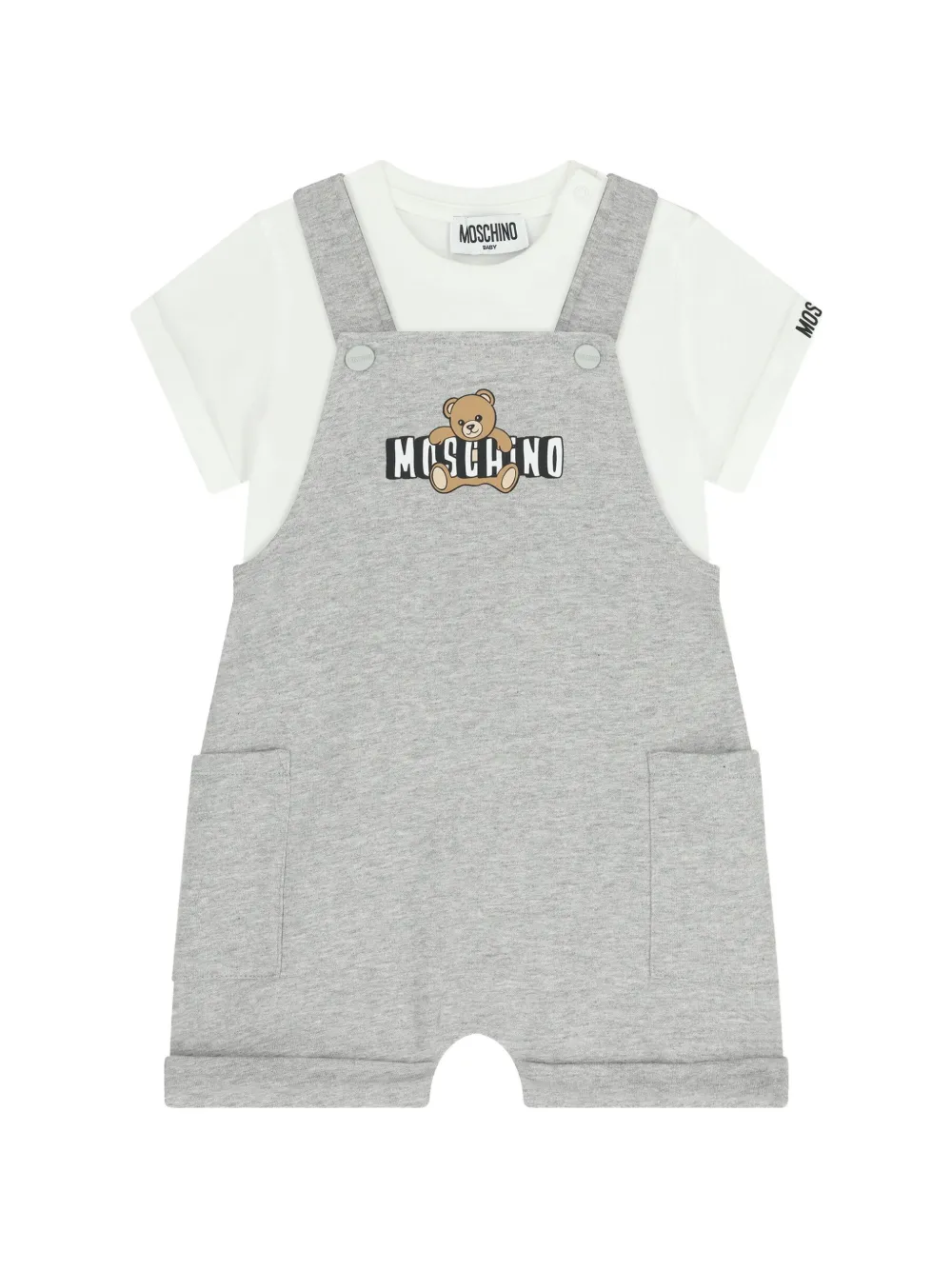 Moschino Kids Tutina con stampa - Grigio